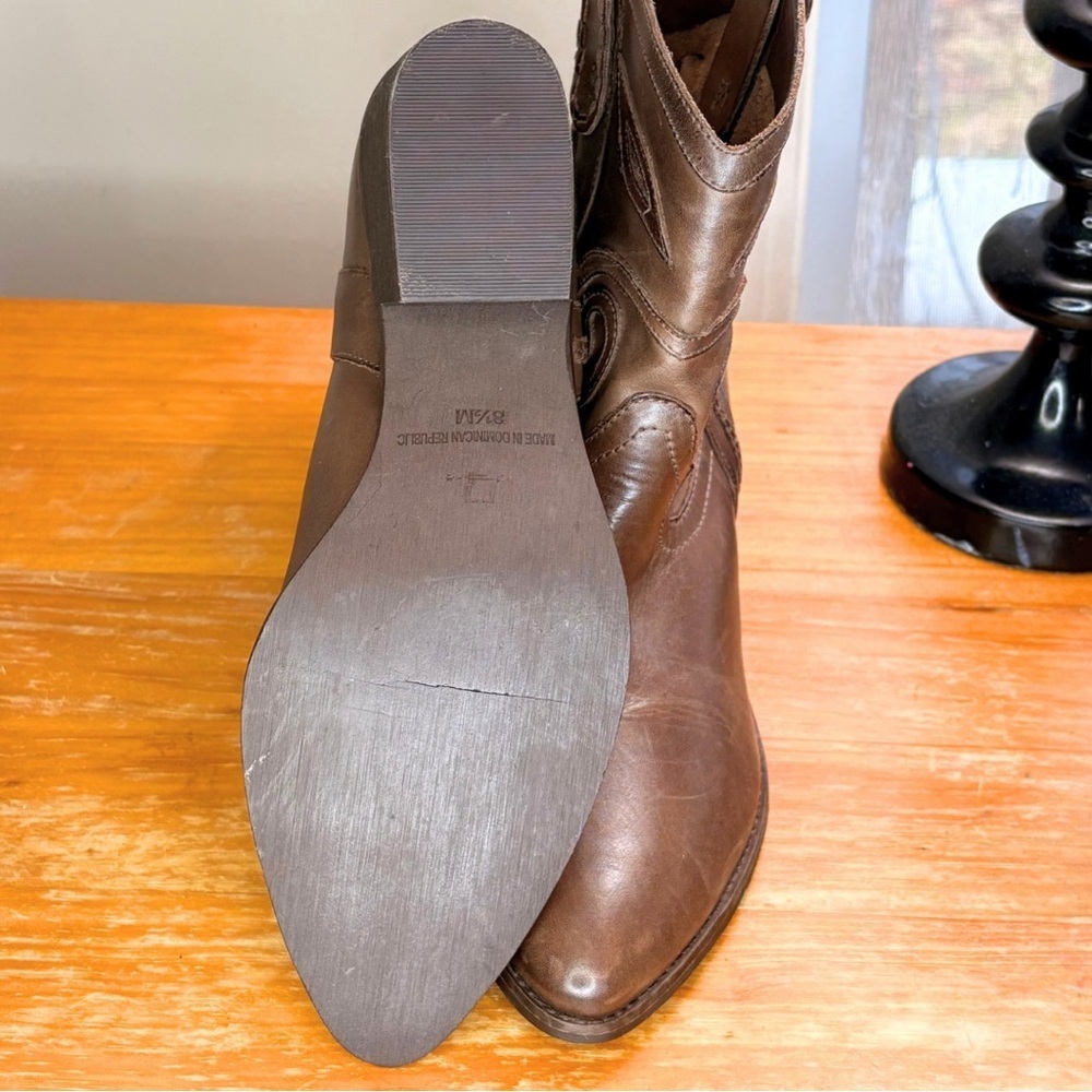 Carlos Santana Austin Leather Western Ankle Boot - Picture 13 of 13